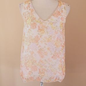 Guisy floral silk blouse size small